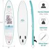 imageGoplus Inflatable Stand up Paddle Board 1010511 SUP 6quot Thick with Premium Accessories Adjustable Aluminum Paddle Leash Carry Bag Hand Pump Removable Fin ISUP for Adults105 FT