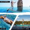 imageGoplus Inflatable Stand up Paddle Board 1010511 SUP 6quot Thick with Premium Accessories Adjustable Aluminum Paddle Leash Carry Bag Hand Pump Removable Fin ISUP for Adults11 FT