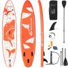 imageGoplus Inflatable Stand up Paddle Board 1010511 SUP 6quot Thick with Premium Accessories Adjustable Aluminum Paddle Leash Carry Bag Hand Pump Removable Fin ISUP for Adults11 FT