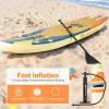 imageGoplus Inflatable Stand up Paddle Board 1010511 SUP 6quot Thick with Premium Accessories Adjustable Aluminum Paddle Leash Carry Bag Hand Pump Removable Fin ISUP for Adults11 FT