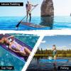 imageGoplus Inflatable Stand up Paddle Board 1010511 SUP 6quot Thick with Premium Accessories Adjustable Aluminum Paddle Leash Carry Bag Hand Pump Removable Fin ISUP for Adults11 FT