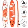 imageGoplus Inflatable Stand up Paddle Board 1010511 SUP 6quot Thick with Premium Accessories Adjustable Aluminum Paddle Leash Carry Bag Hand Pump Removable Fin ISUP for Adults11 FT