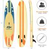 imageGoplus Inflatable Stand up Paddle Board 1010511 SUP 6quot Thick with Premium Accessories Adjustable Aluminum Paddle Leash Carry Bag Hand Pump Removable Fin ISUP for Adults11 FT