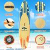 imageGoplus Inflatable Stand up Paddle Board 1010511 SUP 6quot Thick with Premium Accessories Adjustable Aluminum Paddle Leash Carry Bag Hand Pump Removable Fin ISUP for Adults11 FT
