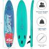 imageGoplus Inflatable Stand up Paddle Board 1010511 SUP 6quot Thick with Premium Accessories Adjustable Aluminum Paddle Leash Carry Bag Hand Pump Removable Fin ISUP for Adults11 FT