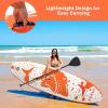 imageGoplus Inflatable Stand up Paddle Board 1010511 SUP 6quot Thick with Premium Accessories Adjustable Aluminum Paddle Leash Carry Bag Hand Pump Removable Fin ISUP for Adults11 FT