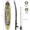 imageGoplus Inflatable Stand up Paddle Board iSUP Cruiser 6quot Thickness iSUP Package w3 Fins Thuster Adjustable Paddle Pump Kit and Carry Backpack Tiger 11 FT