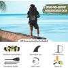 imageGoplus Inflatable Stand up Paddle Board iSUP Cruiser 6quot Thickness iSUP Package w3 Fins Thuster Adjustable Paddle Pump Kit and Carry Backpack Tiger 11 FT