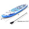 imageGoplus Inflatable Stand up Paddle Board iSUP Cruiser 6quot Thickness iSUP Package w3 Fins Thuster Adjustable Paddle Pump Kit and Carry Backpack Wave 10 FT