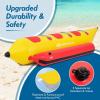 imageGoplus Inflatable Towable Tubes for Boating 13 Rider Hot Dog Tube wElectric Air Pump Carrying Bag Water Recreation Sports Banana Boat for Towing Rider