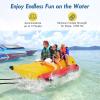 imageGoplus Inflatable Towable Tubes for Boating 13 Rider Hot Dog Tube wElectric Air Pump Carrying Bag Water Recreation Sports Banana Boat for Towing Rider