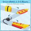 imageGoplus Inflatable Towable Tubes for Boating 13 Rider Hot Dog Tube wElectric Air Pump Carrying Bag Water Recreation Sports Banana Boat for Towing Rider