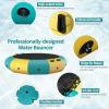 imageGoplus Inflatable Water Trampoline 10FT12FT15FT Recreational Water Bouncer wElectric Inflator Rope Ladder Mooring Ropes Anchor Adults Youth Bounce Swim Platform for Lakes Pools12FTYellowGreen