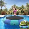 imageGoplus Inflatable Water Trampoline 10FT12FT15FT Recreational Water Bouncer wElectric Inflator Rope Ladder Mooring Ropes Anchor Adults Youth Bounce Swim Platform for Lakes Pools15FTBlueGreen