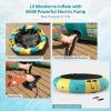 imageGoplus Inflatable Water Trampoline 10FT12FT15FT Recreational Water Bouncer wElectric Inflator Rope Ladder Mooring Ropes Anchor Adults Youth Bounce Swim Platform for Lakes Pools15FTYellowGreen