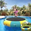 imageGoplus Inflatable Water Trampoline 10FT12FT15FT Recreational Water Bouncer wElectric Inflator Rope Ladder Mooring Ropes Anchor Adults Youth Bounce Swim Platform for Lakes Pools12FTYellowGreen