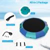 imageGoplus Inflatable Water Trampoline 10FT12FT15FT Recreational Water Bouncer wElectric Inflator Rope Ladder Mooring Ropes Anchor Adults Youth Bounce Swim Platform for Lakes Pools10FTBlueGreen