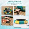 imageGoplus Inflatable Water Trampoline 10FT12FT15FT Recreational Water Bouncer wElectric Inflator Rope Ladder Mooring Ropes Anchor Adults Youth Bounce Swim Platform for Lakes Pools12FTYellowGreen
