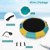 imageGoplus Inflatable Water Trampoline 10FT12FT15FT Recreational Water Bouncer wElectric Inflator Rope Ladder Mooring Ropes Anchor Adults Youth Bounce Swim Platform for Lakes Pools10FTYellowGreen