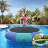 imageGoplus Inflatable Water Trampoline 10FT12FT15FT Recreational Water Bouncer wElectric Inflator Rope Ladder Mooring Ropes Anchor Adults Youth Bounce Swim Platform for Lakes Pools10FTBlueGreen