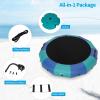 imageGoplus Inflatable Water Trampoline 10FT12FT15FT Recreational Water Bouncer wElectric Inflator Rope Ladder Mooring Ropes Anchor Adults Youth Bounce Swim Platform for Lakes Pools15FTBlueGreen