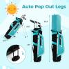 imageGoplus Junior Complete Golf Club Set for Kids Right Hand Golf Clubs with Stand Bag Rain Hood Golf Practice Set for Ages 578101113 Boys GirlsBlue  Ages 810  4PCS