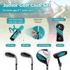 imageGoplus Junior Complete Golf Club Set for Kids Right Hand Golf Clubs with Stand Bag Rain Hood Golf Practice Set for Ages 578101113 Boys GirlsBlue  Ages 57  4PCS