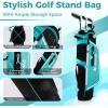 imageGoplus Junior Complete Golf Club Set for Kids Right Hand Golf Clubs with Stand Bag Rain Hood Golf Practice Set for Ages 578101113 Boys GirlsBlue  Ages 810  4PCS