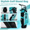 imageGoplus Junior Complete Golf Club Set for Kids Right Hand Golf Clubs with Stand Bag Rain Hood Golf Practice Set for Ages 578101113 Boys GirlsBlue  Ages 57  4PCS