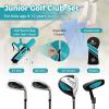 imageGoplus Junior Complete Golf Club Set for Kids Right Hand Golf Clubs with Stand Bag Rain Hood Golf Practice Set for Ages 578101113 Boys GirlsBlue  Ages 810  4PCS
