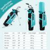 imageGoplus Junior Complete Golf Club Set for Kids Right Hand Golf Clubs with Stand Bag Rain Hood Golf Practice Set for Ages 578101113 Boys GirlsBlue  Ages 1113  6PCS
