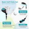 imageGoplus Junior Complete Golf Club Set for Kids Right Hand Golf Clubs with Stand Bag Rain Hood Golf Practice Set for Ages 578101113 Boys GirlsBlue  Ages 57  4PCS