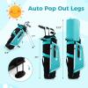 imageGoplus Junior Complete Golf Club Set for Kids Right Hand Golf Clubs with Stand Bag Rain Hood Golf Practice Set for Ages 578101113 Boys GirlsBlue  Ages 57  4PCS