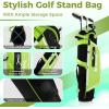 imageGoplus Junior Complete Golf Club Set for Kids Right Hand Golf Clubs with Stand Bag Rain Hood Golf Practice Set for Ages 578101113 Boys GirlsGreen  Ages 810  4PCS