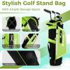 imageGoplus Junior Complete Golf Club Set for Kids Right Hand Golf Clubs with Stand Bag Rain Hood Golf Practice Set for Ages 578101113 Boys GirlsGreen  Ages 57  4PCS