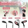 imageGoplus Junior Complete Golf Club Set for Kids Right Hand Golf Clubs with Stand Bag Rain Hood Golf Practice Set for Ages 578101113 Boys GirlsPink  Ages 57  4PCS