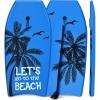 imageGoplus Boogie Boards for Beach 333741 Inches Lightweight Body Board w Wrist Leash EPS Core XPE Deck HDPE Slick Bottom Surfboard for Kids Teens Adults Surfing37 inch