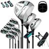 imageGoplus Complete Golf Club Package Set for Men 11 PCS Right Handed Golf Clubs with 460CC 1 Driver 3 Fairway Wood 5 Hybrid 56789SP Irons Putter Golf Stand Bag with Rain HoodGreen