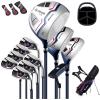 imageGoplus Complete Golf Club Package Set for Men 11 PCS Right Handed Golf Clubs with 460CC 1 Driver 3 Fairway Wood 5 Hybrid 56789SP Irons Putter Golf Stand Bag with Rain HoodBlue