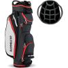 imageGoplus Golf Cart Bag with 14Way Dividers Lightweight Portable Golf Club Bag with 8 Zippered Pockets Including Cooler Bag Rain Hood Shoulder Strap Carry Handle Golf Bag for Men WomenBlackRed