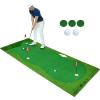 imageGoplus Golf Putting Green 10x33FT10x5FT Large Golf Practice Mat w3 Holes 3 Flags Training Aid Cups Realistic Feel Turf Professional Training Mat for Indoor Outdoor Home10 FT x 5 FT  Rectangle
