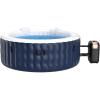 imageGoplus Inflatable Hot Tub Spa 71inch x 27inch 4 Person Portable Hot Tub W 108 Massage Bubble Air Jets Filter Cartridge Pump Tub Cover Ground Sheet Indoor ampamp Outdoor Heated Tub Blue