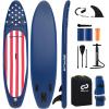 imageGoplus Inflatable Stand Up Paddle Board 10FT105FT11FT SUP with Accessory Pack Adjustable Paddle Carry Bag Fin Hand Pump Leash Repair Kit10 FT