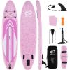 imageGoplus Inflatable Stand Up Paddle Board 10FT105FT11FT SUP with Accessory Pack Adjustable Paddle Carry Bag Fin Hand Pump Leash Repair Kit11 FT