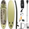 imageGoplus Inflatable Stand up Paddle Board iSUP Cruiser 6quot Thickness iSUP Package w3 Fins Thuster Adjustable Paddle Pump Kit and Carry Backpack Tiger 11 FT