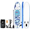 imageGoplus Inflatable Stand up Paddle Board iSUP Cruiser 6quot Thickness iSUP Package w3 Fins Thuster Adjustable Paddle Pump Kit and Carry Backpack Wave 10 FT