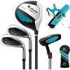 imageGoplus Junior Complete Golf Club Set for Kids Right Hand Golf Clubs with Stand Bag Rain Hood Golf Practice Set for Ages 578101113 Boys GirlsBlue  Ages 57  4PCS
