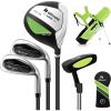 imageGoplus Junior Complete Golf Club Set for Kids Right Hand Golf Clubs with Stand Bag Rain Hood Golf Practice Set for Ages 578101113 Boys GirlsGreen  Ages 57  4PCS