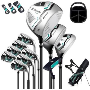imageGoplus Complete Golf Club Package Set for Men 11 PCS Right Handed Golf Clubs with 460CC 1 Driver 3 Fairway Wood 5 Hybrid 56789SP Irons Putter Golf Stand Bag with Rain HoodGreen