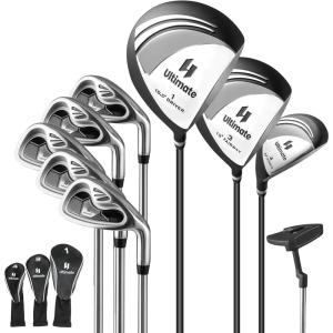 imageGoplus Complete Golf Club Set for Men 9 Pieces Golf Clubs with 1 Driver 3 Fairway 4 Hybrid 6 ampamp 7 ampamp 8 ampamp 9 ampamp P Irons Putter Head Covers Mens Right Handed9 PCS  Grey
